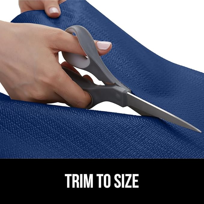 GORILLA GRIP DripGuard Shelf Liner, Non-Adhesive Drawer and Kitchen Cabinet Protector, Strong Grip Slip Resistant Underside, Smooth Surface Liners for Cabinets, Bathroom Closets, 12x120 in, Navy Blue