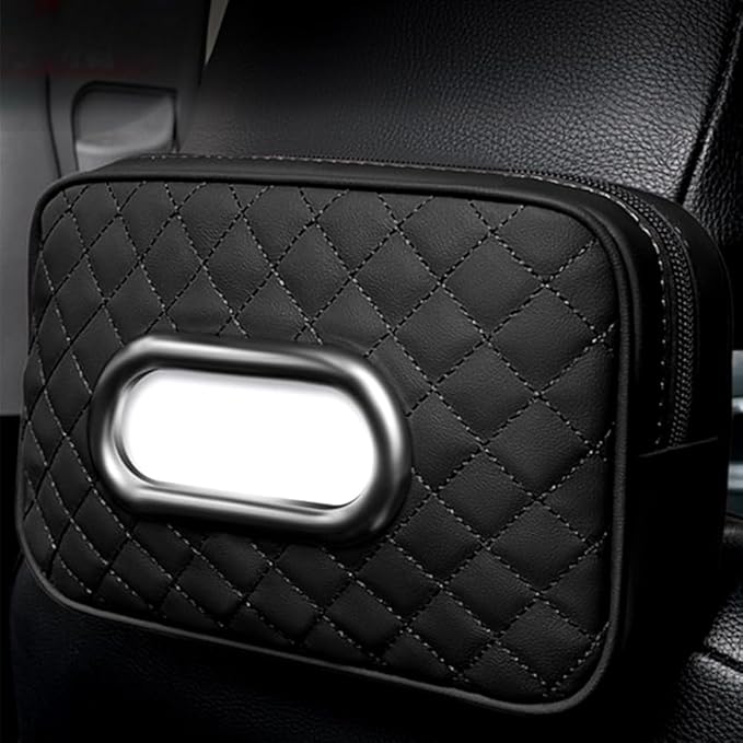 Car Tissue Holder, Extra Large Capacity car Tissue Box can Hold 130-180 tissues per Box, Size: 7.9"x5.1"x2.4"