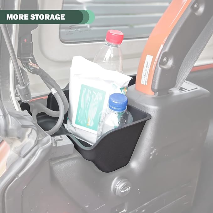 Phamyor Rear Trunk Storage Tray Organizer Wheel Well Storage Bin for 2018-2022 Jeep Wrangler JL JLU Interior Accessories, Rear Cargo Side Tray, Cargo Expansion Box, Bolting, Left & Right, Black