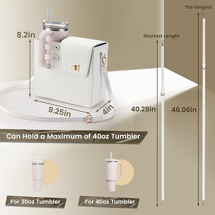 Outdoor Portable Crossbody Water Cup Purse Bag Water Bottle Carrier Bag with Phone Pocket Tumbler Carrier with Strap