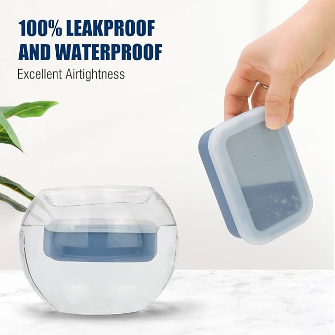 Compact Leakproof Silicone Travel Soap Case, Portable Soap Container with Drainage Layer - 2026 Travel Essentials for Camping, Gym & Shower (Blue)
