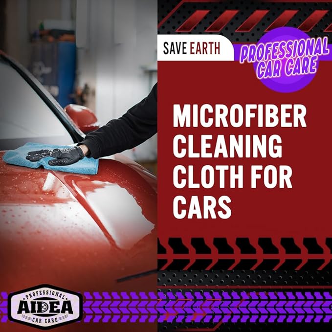 AIDEA Microfiber Cleaning Cloth Blue, 150PK, Shop Rags, Microfiber Towels for Cars, Dusting Cloth Lint Free Rags, Absorbent Towels for SUVs, House, Kitchen, Mechanic, Workshops, 12"×12"