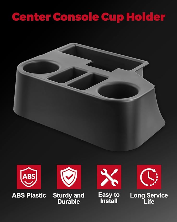 Center Console Cup Holder Compatible with Ram 1500 2500 3500 1994 1995 1996 1997 Black