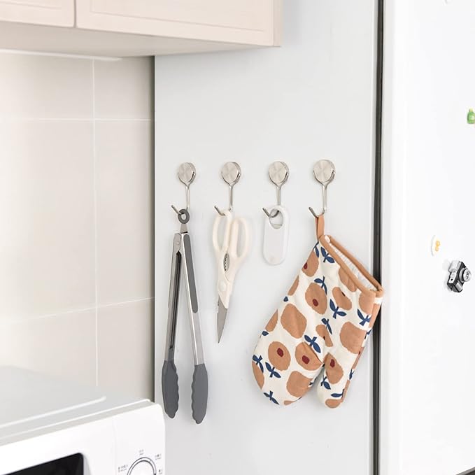 Magnetic Hooks 30LBS 2026 Cruise Ship Essentials Heavy Duty Magnet Hook for Cruise Cabins Strong Swivel Magnets with Hook for Hanging Refrigerator Classroom Home Kitchen Grill 8 Pack-Silver