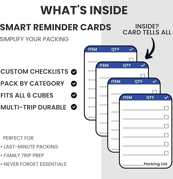 8 Set/6 Set/4 Set Compression Packing Cubes for Travel, Lightweight Vacation Travel Essentials, Travel Accessories for Suitcase Organizer Bags Set, Durable Luggage Organizer