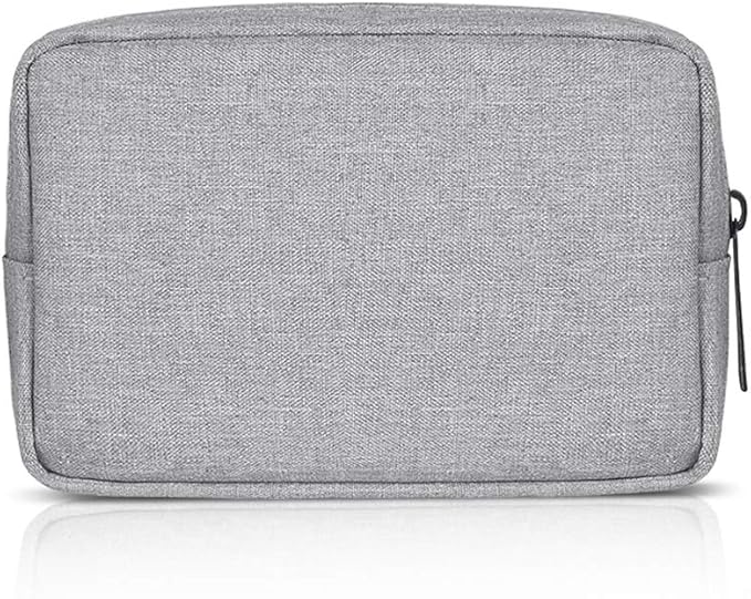 Universal Electronics/Accessories Soft Carrying Case Bag, Durable & Light-weight,Suitable for Out-going, Business, Travel and Cosmetics Kit (Small-Gray)