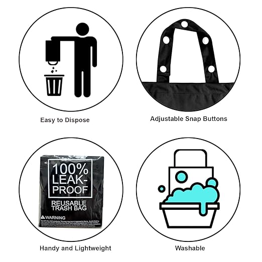 2 Pack Leakproof Car Trash Bags Detachable Waterproof Garbage Bags with Drawstring Hanging Organizer for Back Seat & Travel Black