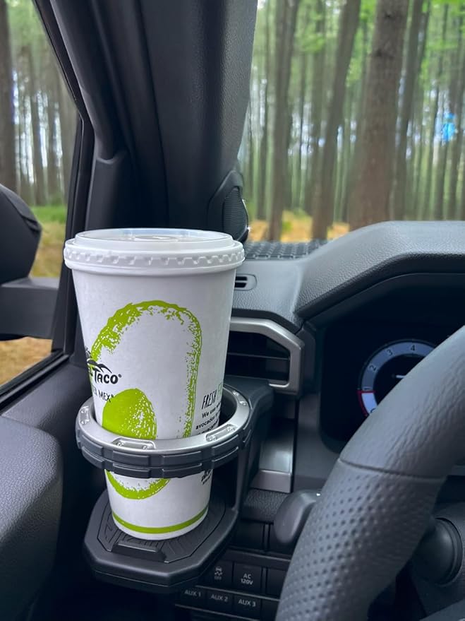 AZUTO Cup Holder Beverage Holder, Tacoma & 4RUNNER, Cup Console for Tacoma (N400, 2024+ Model Year) and 4Runner (N500, 2025+ Model Year) Accessories