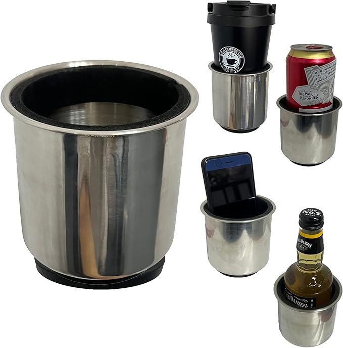 Magnetic Cup Holder Beverage Holder Drink/Can Holder - Strong Magnet Sticks Good to The Farm Tractor - Horizontal Surface Mounting (with Buffer Protection Layer) for Riding Mower,Forklift,Lawnmower