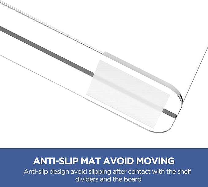 HBlife 𝟭𝟮 𝗜𝗻𝗰𝗵𝗲𝘀 𝗧𝗮𝗹𝗹 [𝗘𝘅𝘁𝗿𝗮 𝗧𝗮𝗹𝗹 𝗩𝗲𝗿𝘀𝗶𝗼𝗻] Clear Shelf Dividers, 2 Pack Purse Organizer for Closet Perfect for Sweater, Shirts, Handbags, Acrylic Bookshelf for Organization