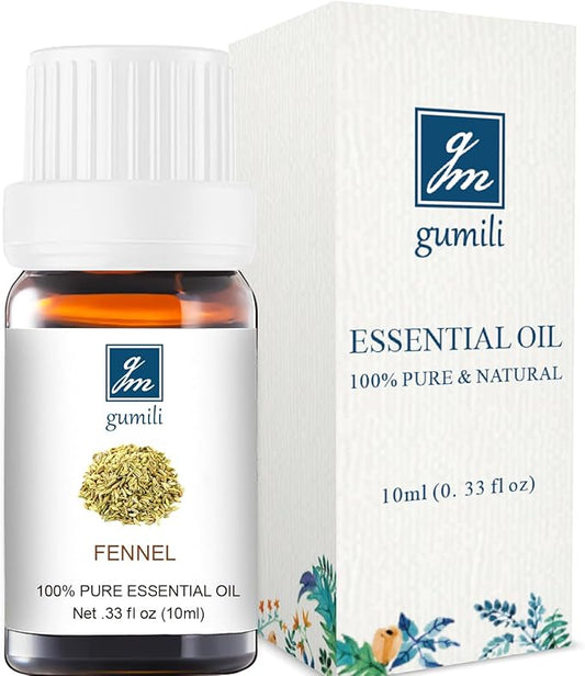 Fennel Essential Oil 10ml - 100% Pure Natural Fennel Oil for Diffuser, Aromatherapy, Massage, DIY Skincare, Sweet Herbal Scent