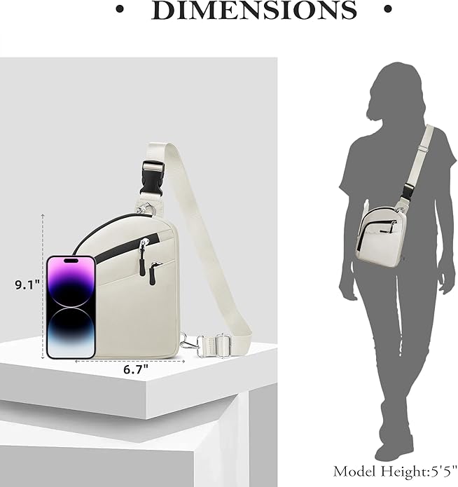 TOPEAST Anti Theft Crossbody Bags for Women Men, Small Sling Crossbody Bag Travel Purse Shoulder Wallet with RFID Blocking