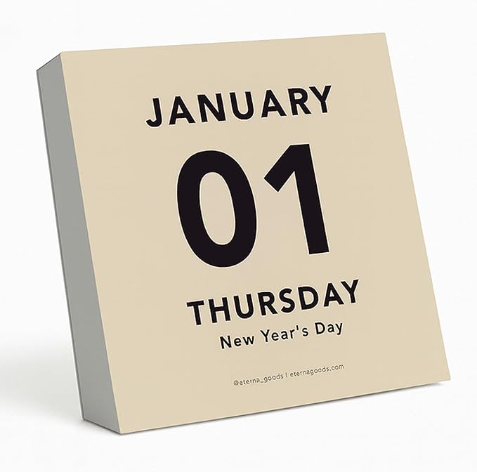2026 Large Text Daily Calendar | Today Is Box Calendar with Big Dates For Easy Reading, Great for Home or Office, Calendar Gift For Her or Him. Hanging Wall Calendar for Work