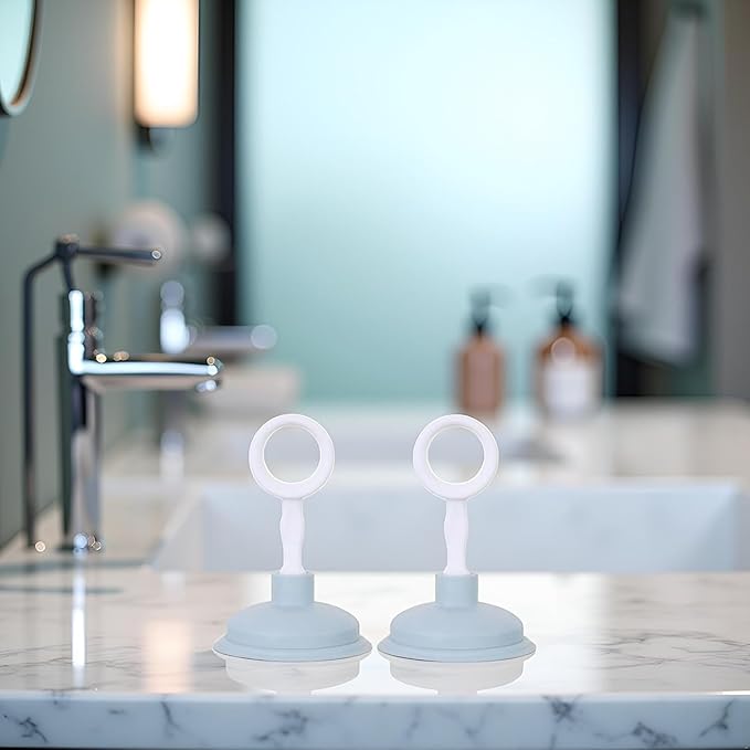 2 Pcs Blue Sink Plunger,Bathroom Small Drain Plunger Portable Kitchen Sink Drains Suction Cup Liquid Plumber Clog Remover Easy To Unclog,Drain Cleaning Equipment