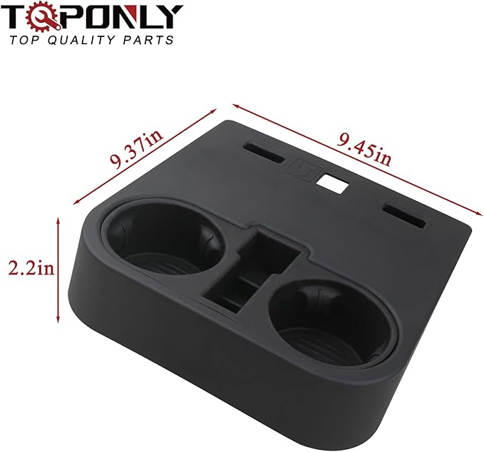TQPONLY Center Console Floor Cup Holder Insert Fitment 2015-2020 Ford F150 F250 F350 F450 Super Duty Truck Accessories Jump Seat Cup Holder