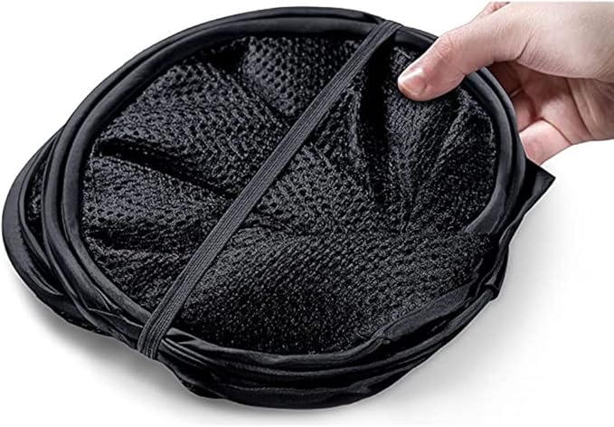 2 Pack Foldable Mesh Popup Laundry Hamper,Laundry Basket Easy to Open and Fold for Dorm,Travel, College Dorms, and More (Black and blue)…