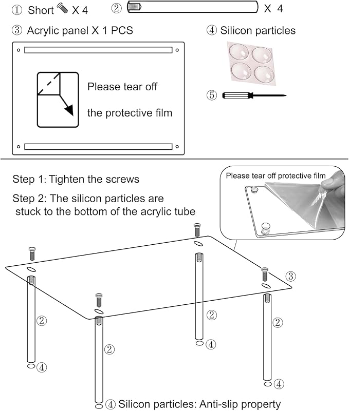 1 Pack Acrylic Cabinet Organizer, Kitchen Countertop Counter Organizer, Clear Spice Rack, Shelf Risers Cabinets for Bathroom, Desk, Dresser Cupboard Organizers and Storage