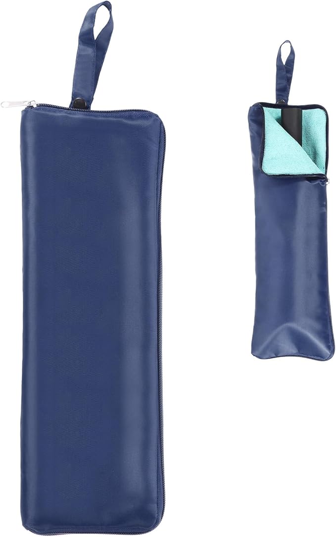 uxcell Wet Umbrellas Bag, 15 x 5 Inch Waterproof Oxford Cloth Reversible Umbrellas Sleeve Cover Portable Waterproof Case for Wet Travel Folding Umbrellas Travel Home Outdoor, Dark Blue
