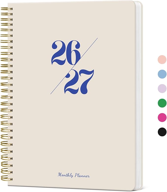 Monthly Planner 2026-2027, 2 Year Months Calendar Planner 2026-2027, Runs from January 2026 - December 2027, 7" x 10", 24 Months, Perfect for School Office Home Planning - Beige