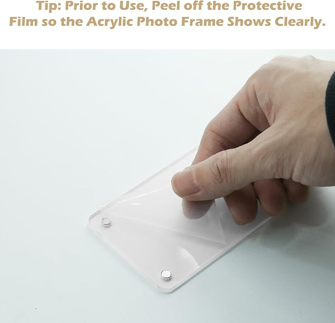 4Pcs Acrylic Magnetic Personalized Photo Holder, Car Accessories Car Photo Holder Car Visor Clip, Personalized Car Picture Frame, Suitable for Adding Family or Personal Photos