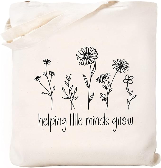 Kimoli Teacher Appreciation Gifts School Canvas Tote Bags Aesthetic Travel Beach Bag Summer Reusable Grocery Shopping Bag
