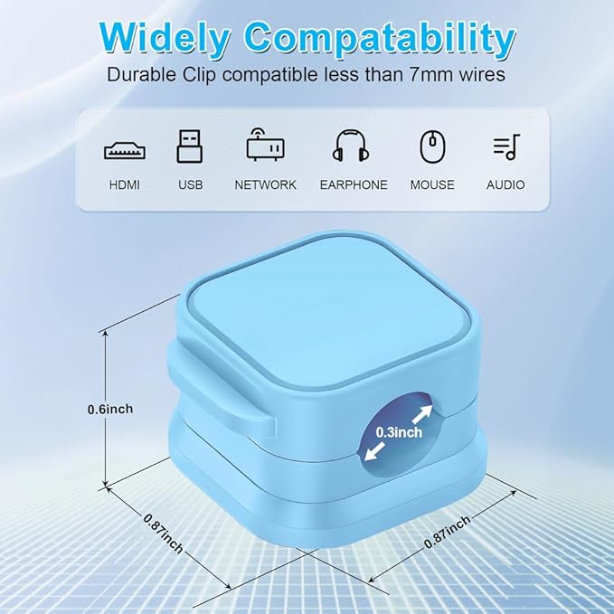 18 Pack Cord Organizer Holder, Magnetic Cable Clips Management, Easy Adhesive Phone Charging Cable Keeper, Hide Or Organize Desk Cable for Kitchen, Office, Car, Nightstand（3Colors）