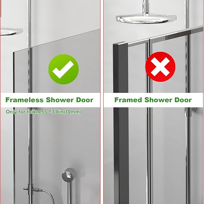 PMMASTO Shower Door Hooks, (7.5 Inch) Extended Towel Hook for Bathroom Frameless Glass Shower Doors, Stainless Steel Heavy Duty Holder for Hanging Robe, Towel (Black 5 T-Hooks-Fits 3/8" Thick Door)