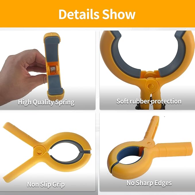 12 Pack Beach Towel Clips, 3.7 Inch Heavy Duty Towel Holder Clips for Beach Chairs, Non-Slip Pool Chair Clips for Laundry Towel, Clothes, Secure Blankets, Robes, Wet Swimsuits (Small)