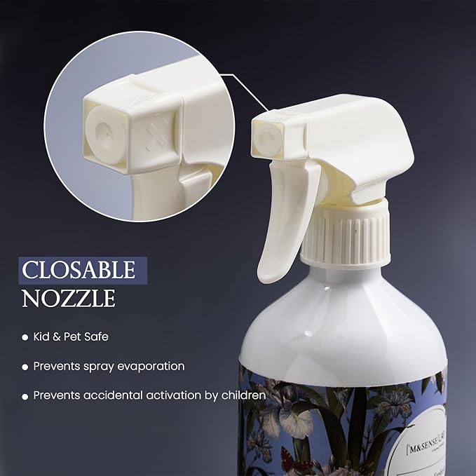 ‌M&SENSE Air & Fabric & Pet Odor Eliminator Spray - 16.9oz Large Size Natural Safe Air Freshener Rose Scented Deodorizer for Home Eliminates Smoke & Musty Smells, Ideal for ‌Dining Room Living Spaces