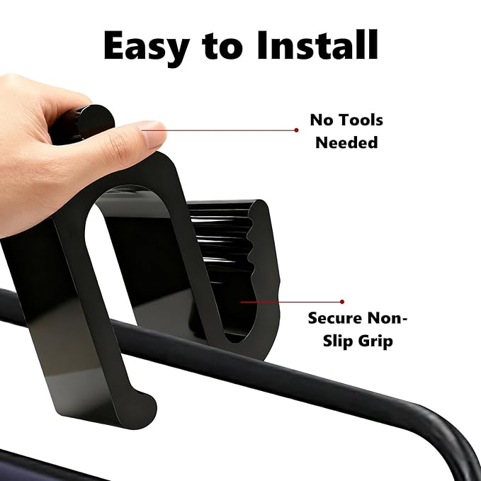 Universal Wagon Accessories, Upgraded Side Hooks with 30kg Load Capacity - Sturdy Stroller Hooks & Space-Saving Travel Organizer for All Wagon Stroller (2PCS)