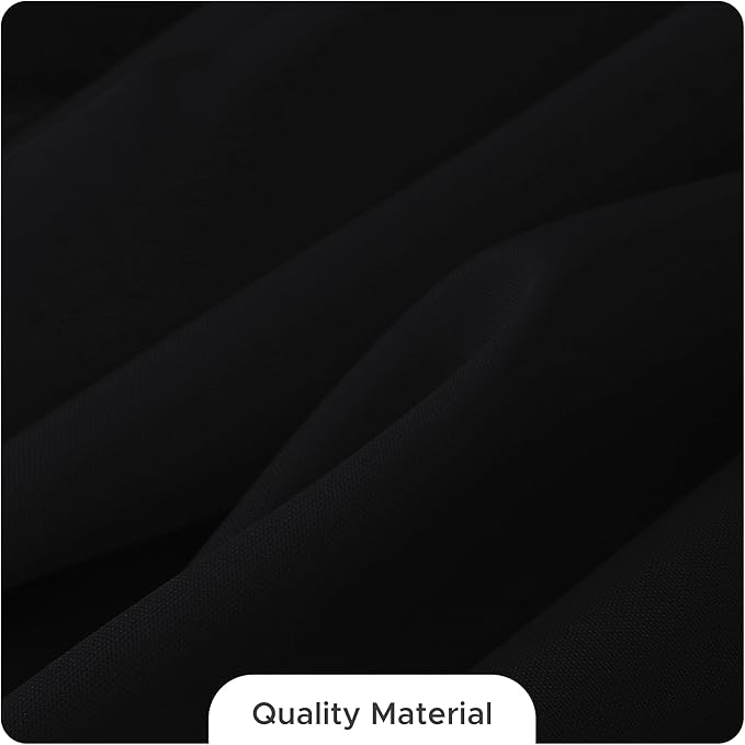 Fitable 8 Pack Rectangle Tablecloths: Stain Resistant Wrinkle Free Circle Table Clothes, Washable Reusable Polyester Table Covers for Wedding Party Birthday Banquet Reception(Black, 90x132 Inch)