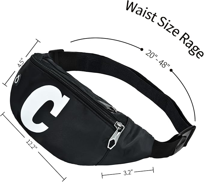 Fanny Packs for Men and Women, Waterproof Sports Waist Pack Bag for Travel Hiking Running Hands-free