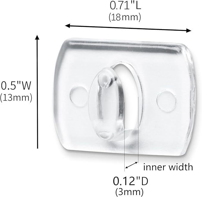 240 Mini Clear Light Clips with 300 Adhesive Strips, Damage-Free Indoor Mini Wall Hooks for Hanging, Removable Clips for Christmas Decoration