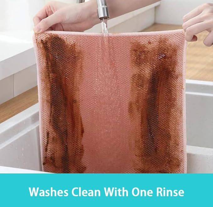 12-Pack 12"x12" Microfiber Cleaning Cloths Super Absorbent & Reusable for Kitchen, Di & Household Cleaning Fish Scale Texture