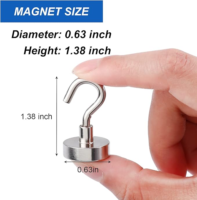 LOVIMAG Magnetic Hooks, 30lbs Strong Magnetic Hooks for Cruise Cabins, Magnet Hooks Cruise Ship Essentials, Refrigerator Magnets for Hanging, Door Decor, Classroom Must Haves -30Packs