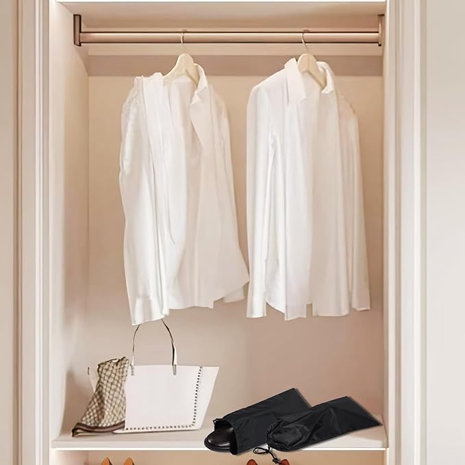 20 Pack Dust Bags For Shoes, Fabric Shoes Bags For Travel, Shoe Bag With Drawstring, Reusable Single Shoe Pouch For Protecting And Storing Shoes, Shoe Dust Bags For Men Women, Black