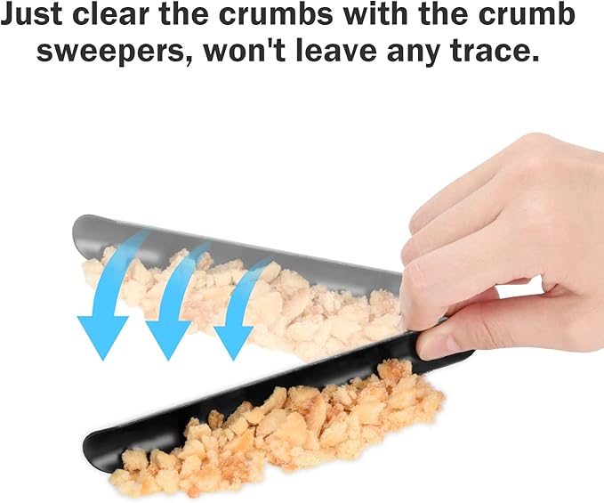 Scraper Tool Kitchen, Bread Crumb Catcher, Portable Stainless Steel Table Serveware Crumbers, Server Accessories for Waitress, Waiters, Restaurant Table Clean Tool Accessories (20 PACK, Black)