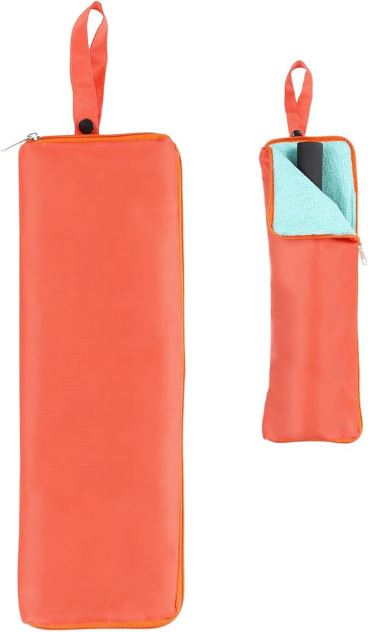 uxcell Wet Umbrellas Bag, 15 x 5 Inch Waterproof Oxford Cloth Reversible Umbrellas Sleeve Cover Portable Waterproof Case for Wet Travel Folding Umbrellas Travel Home Outdoor, Orange