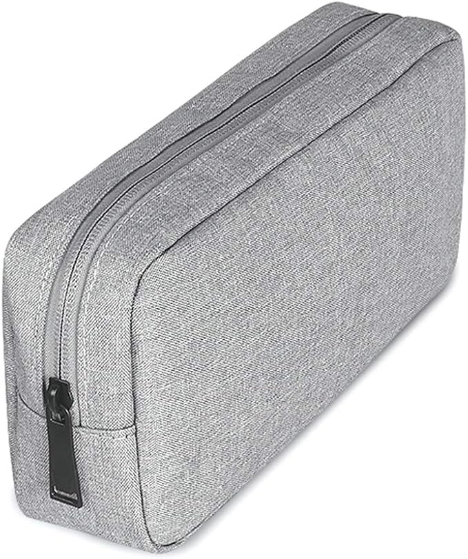 Universal Electronics/Accessories Soft Carrying Case Bag, Durable & Light-weight,Suitable for Out-going, Business, Travel and Cosmetics Kit (Small+Big-Gray)