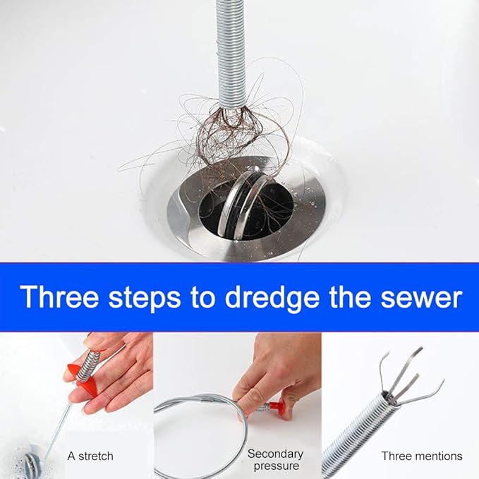 Plumbing Grabber, Sink Grabber, Flexible Grabber Claw Pick Up Reacher Tool with 4 Claws, Bendable Hose Pickup Reaching Tool for Litter Pick, Home Sink, Drains, Toilets (SIZE:24 Inches)