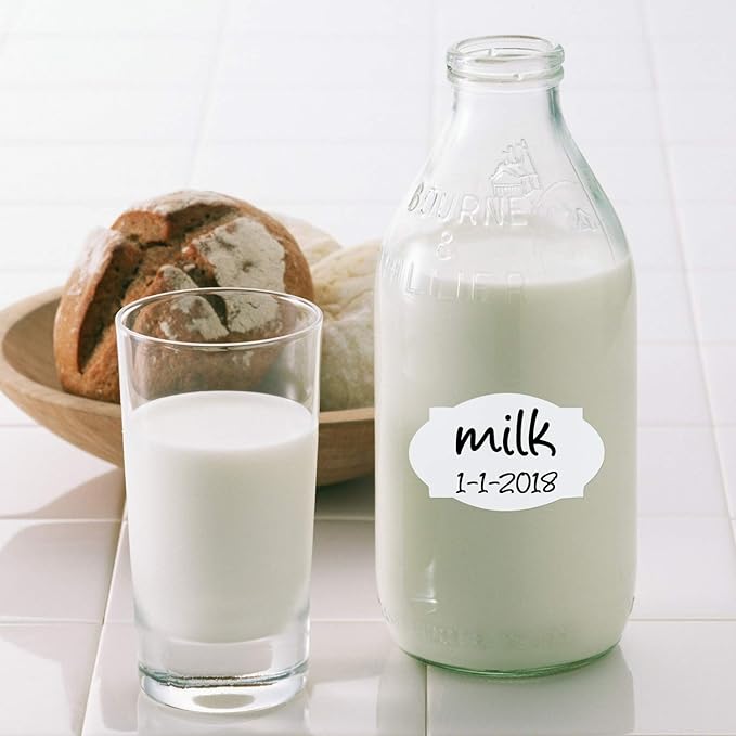 Wisdompro 320 pcs Removable Freezer Labels, Blank White Labels Stickers for Food Containers, Storage Bins, Spice Jars, Bottles, Organize Your Home & Kitchen - 2x1.2 inch