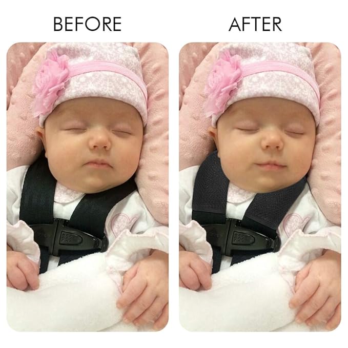 Accmor Car Seat Straps Shoulder Pads for Baby Kids, Soft Car Seat Strap Covers, Seat Belt Covers for Car Seats, Pushchair, Stroller