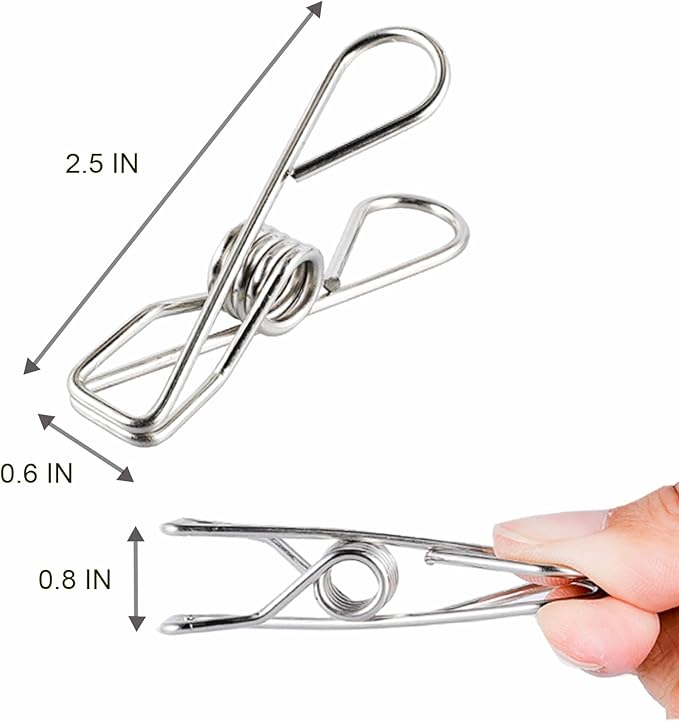 20PCS Large Size Clothes Pins - Picture & Food Clips for Hanging Clothes & Photos