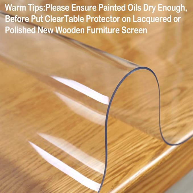 12x40 in Office Desk Blotter Mat Clear Plastic Table Protector Cover Pad PVC Transparent Topper Surface Pro ection Mat Pad Anti Scratch Table Mat Glass Dinner End Table Protector Waterproof Easy Clean
