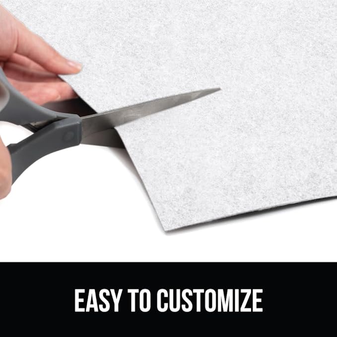 GORILLA GRIP LeakGuard Non-Adhesive Under Sink Mat for Kitchen Cabinet, Waterproof Quick Dry Shelf Liner, Durable Absorbent Felt Mats for Bathroom Sinks, Cabinets, Dresser, Easy to Trim, 24x24 White