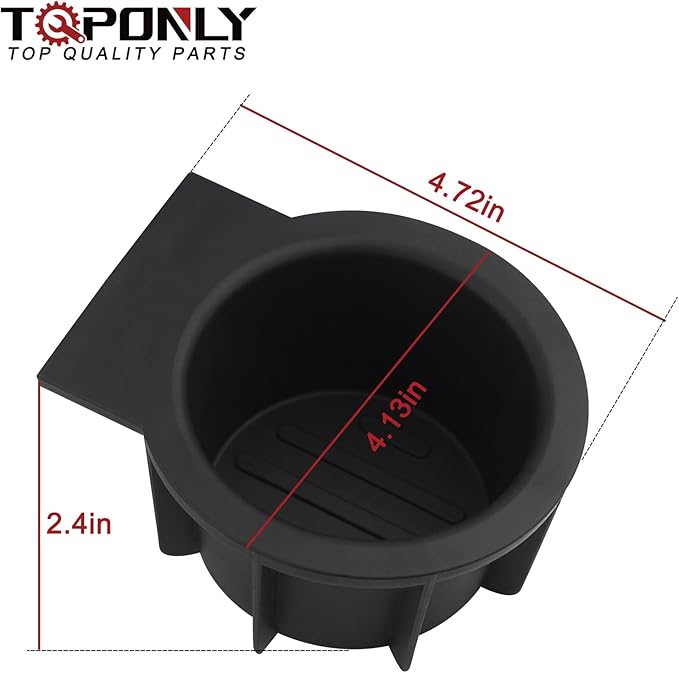 TQPONLY Cup Holder Insert,Fit 04-08 Ford F150 with Flow Through Console/04-14 F150 without Flow Through Console/Ford Expedition Lincoln Navigator Mark LT Replaces 2L1Z-7813562-AAA Front Center Console