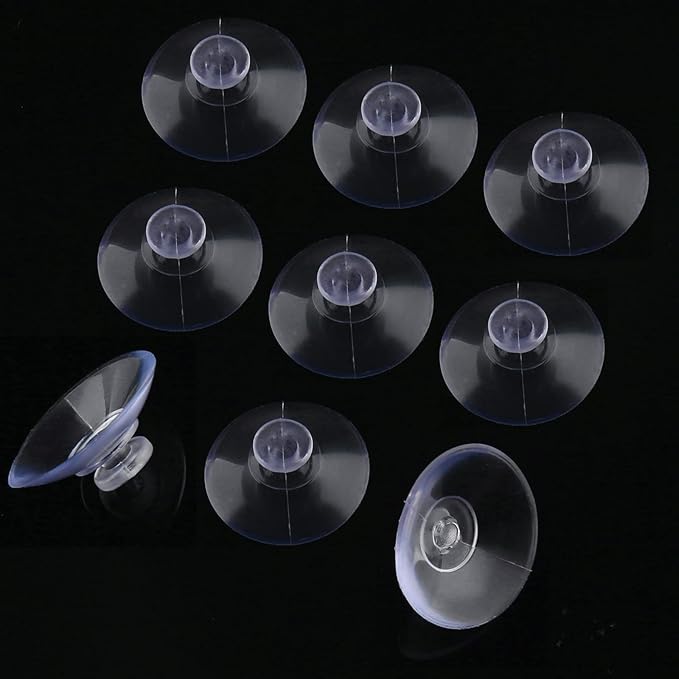 10 Pack Glass Table Suction Cups - 20mm Rubber Suckers, Anti-Collision, Desk Suction Pads