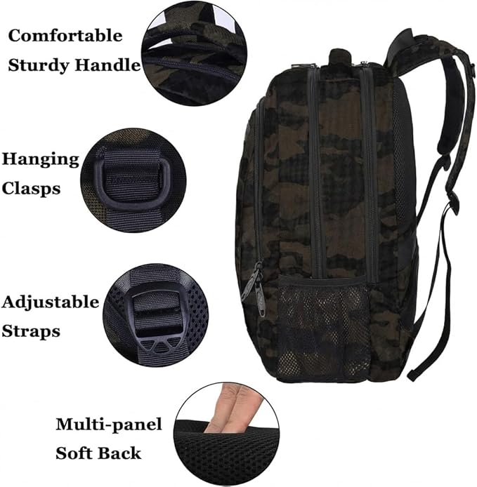 MATEIN 15.6 Inch Laptop Backpack, Sturdy Business Travel Laptop Backpack, Sturdy Carry On Water-Resistant Daypack for Work College Bookbag Men Women Computer Backpack