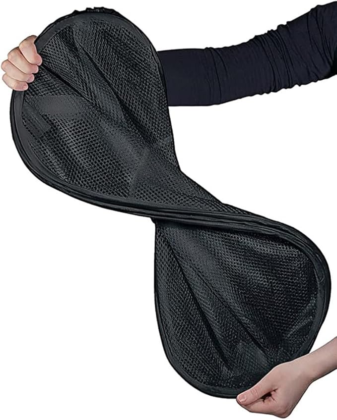 2 Pack Foldable Mesh Popup Laundry Hamper,Laundry Basket Easy to Open and Fold for Dorm,Travel, College Dorms, and More (Black and blue)…