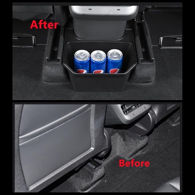 LHYUSHUN Upgrade Tesla Model Y Silicone Trash Can，Rear Center Console Organizer & Backseat Storage Box,Car Garbage Can Bin for 2020-2025 Tesla Model Y Accessories